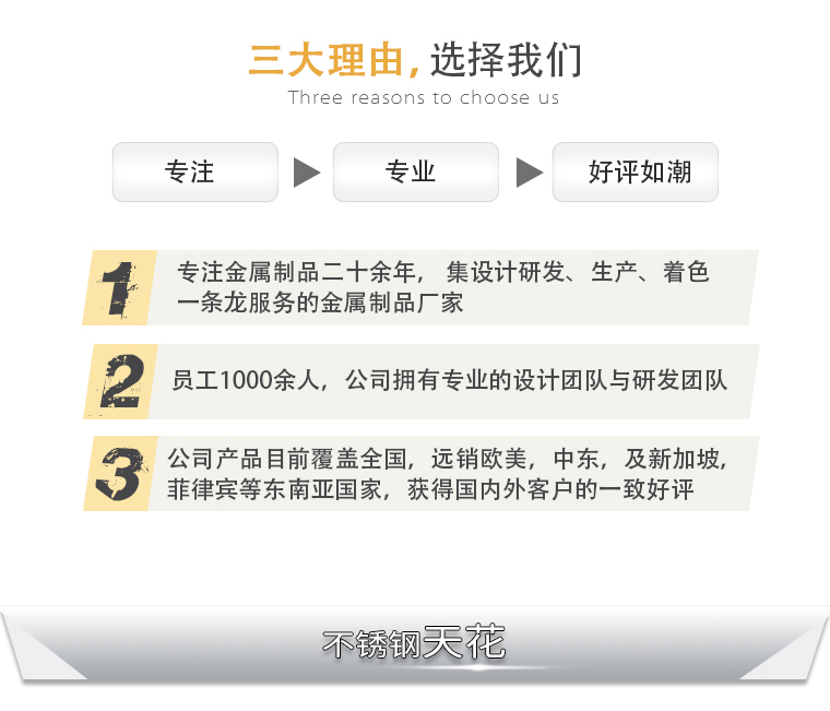 不銹鋼天花 三大理由，選擇我們 專注 專業(yè) 好評如潮