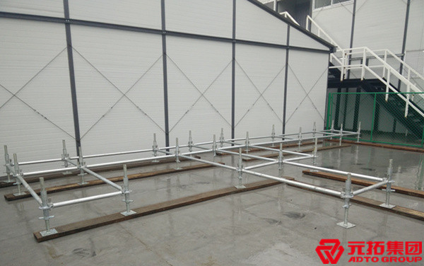 羅氏診斷產(chǎn)品（蘇州）有限公司建設(shè)體外診斷試劑生產(chǎn)項(xiàng)目使用盤扣式腳手架樣品搭建完成