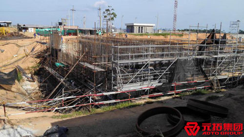 哥倫比亞G3.2燃煤電站項(xiàng)目使用盤扣式腳手架施工現(xiàn)場