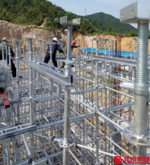 浙江諸暨次塢鑄造廠房高支模項目工程使用盤扣式腳手架細節(jié)圖