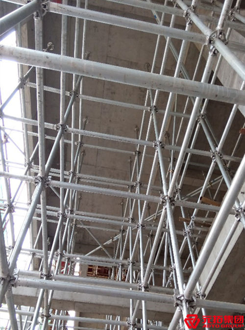浙江諸暨涂料廠房工地使用盤扣式腳手架細節(jié)圖