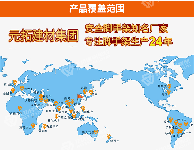 元拓腳手架遠銷國內外