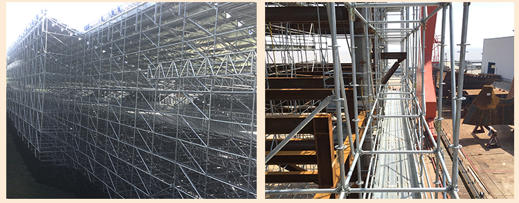 圓盤腳手架 立桿48.3*1000施工案例