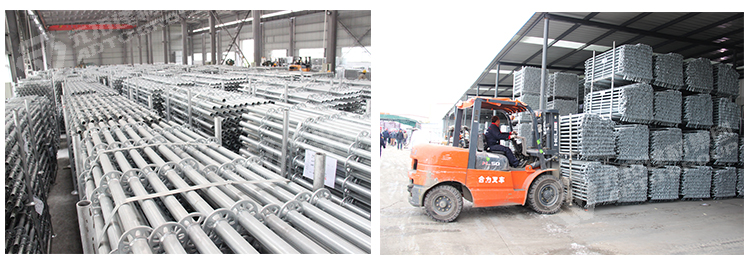 元拓盤扣式腳手架 立桿48.3*1000工廠成品打包