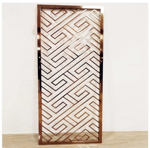 圖片 玫瑰金不銹鋼屏風(fēng)