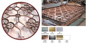 圖片 玫瑰金不銹鋼屏風(fēng)